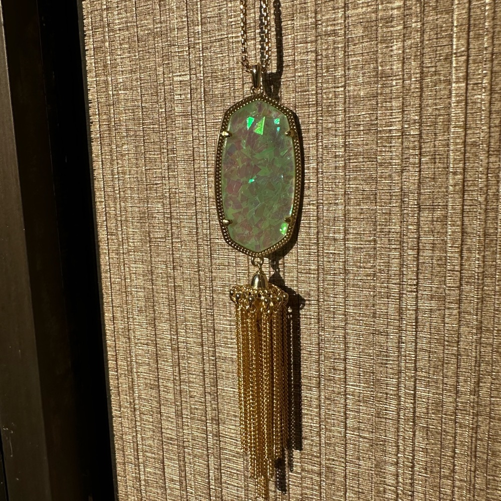 Kendra Scott Rayne Stone Tassel Necklace - Picture 9 of 11